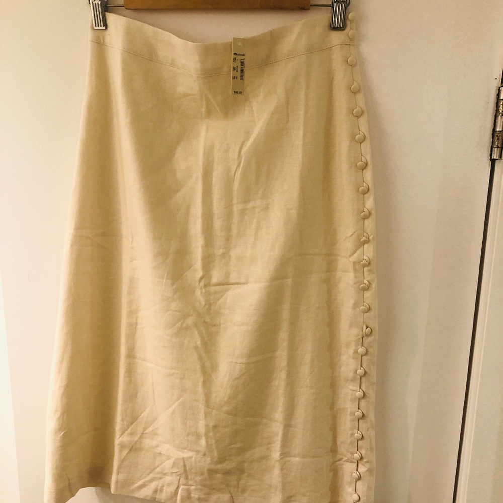 Madewell Button Slit Midi Skirt